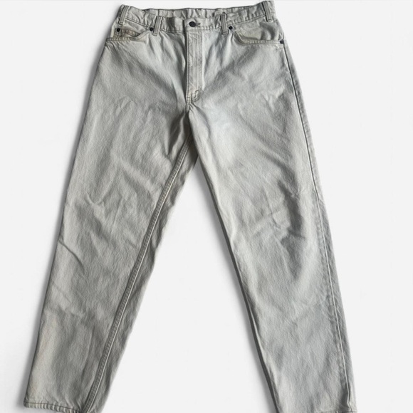 Vintage Levi's 550 Jeans Size 36x30 Orange Tab 90's USA Relaxed Fit Taper Cream - Picture 4 of 8